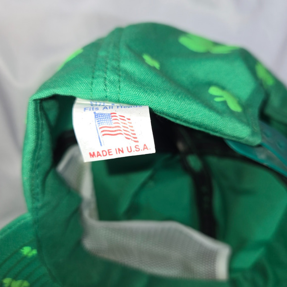 Vintage Kiss Me I'm Irish St. Patrick's Day Hat Snapback Green Dad Trucker Hat - Picture 2 of 9